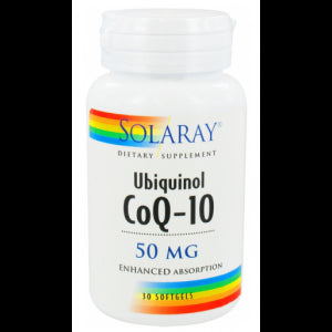 Ubiquinol 50 mg Solaray – 30 Cápsulas Potentes Antioxidantes