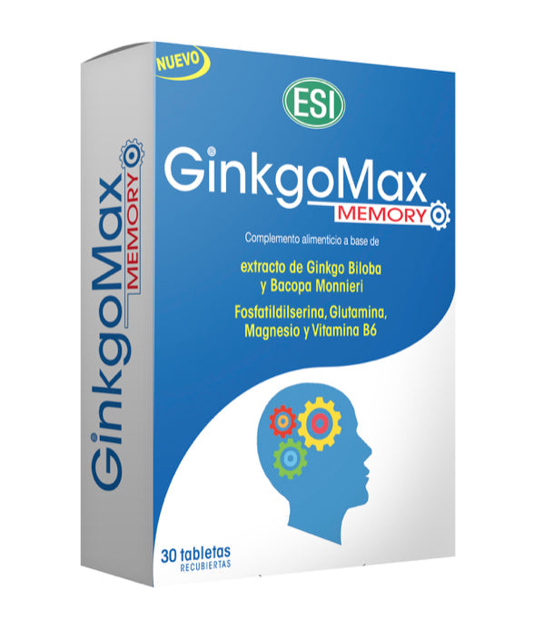 GinkgoMax Memory 30 comprimidos – Potencia la memoria y concentración