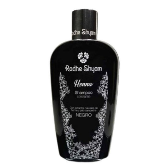 RADHE SHYAM CHAMPU HENNA COLOR NEGRO 400ml.