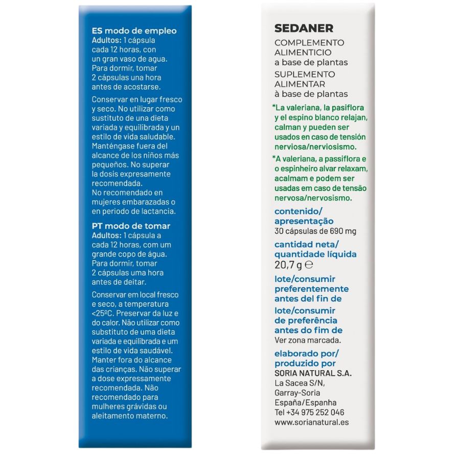 Sedaner 30caps Soria Natural