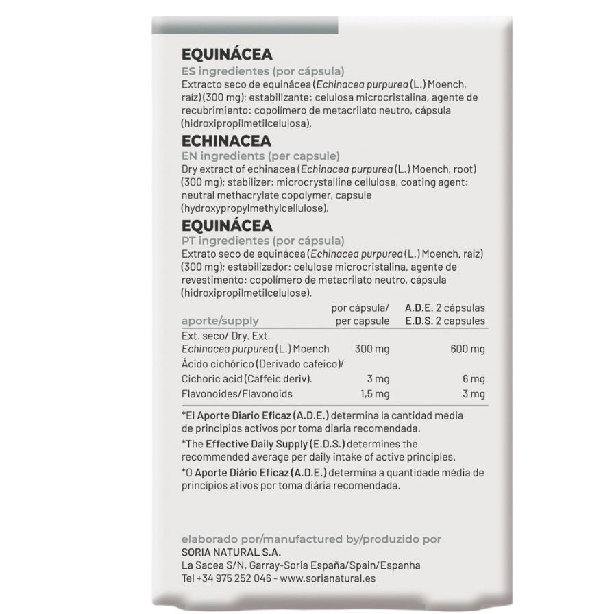 Equinacea Lib.Prolongada 30caps Soria Natural