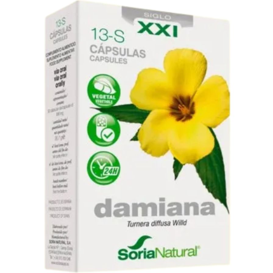 Damiana 13S Liberacion Prolongada Formula XXI 30caps Soria Natural