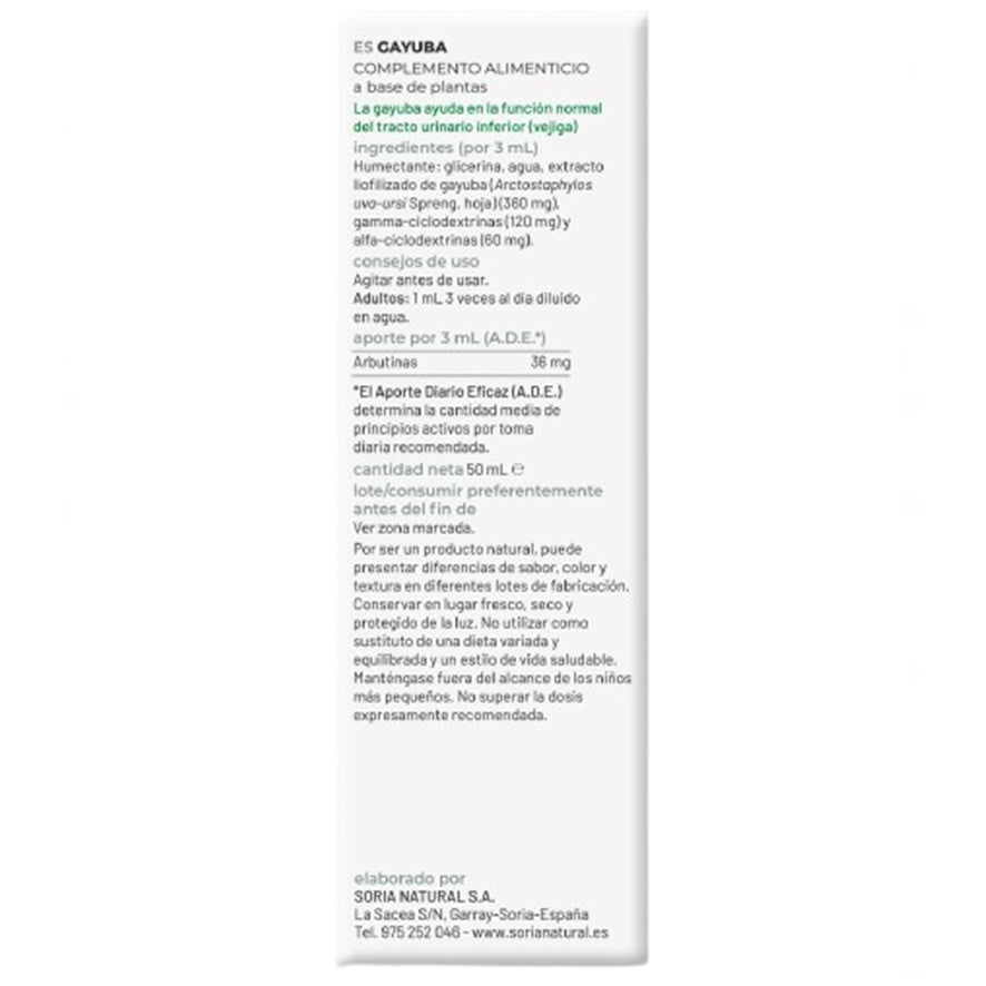 Extracto de Gayuba 50ml Soria Natural