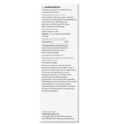 Harpagofito Extracto 50ml Soria Natural