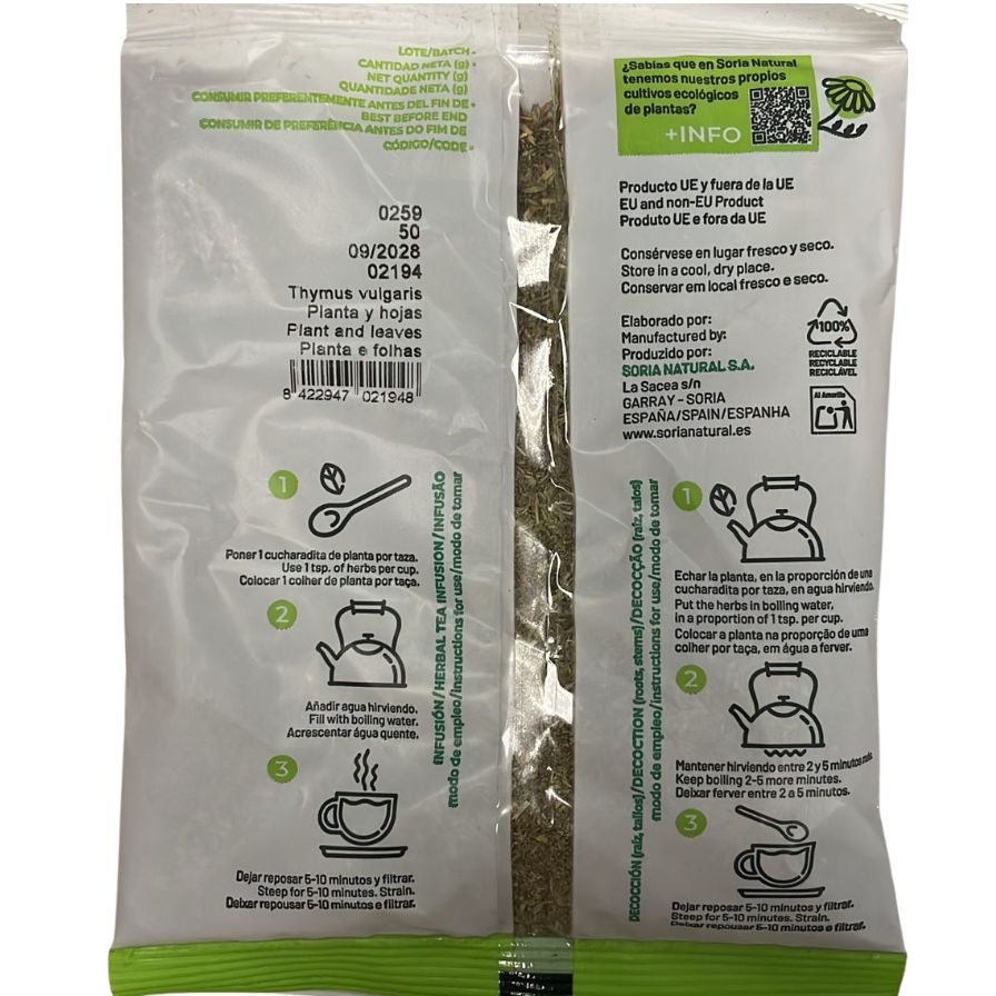 Tomillo Hierba 50g Soria Natural