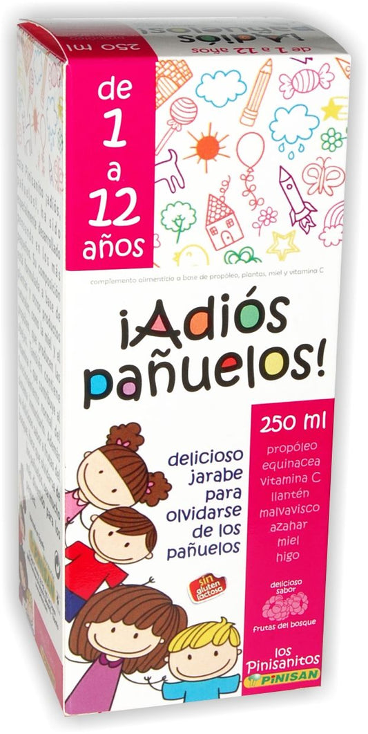 Adiós Pañuelos Pinisan 250 ml – Suplemento Inmunitario Infantil con Miel