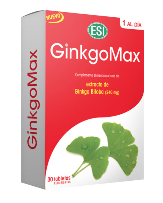 Ginkgomax ESI 30 tabletas de extracto de Ginkgo biloba antioxidante
