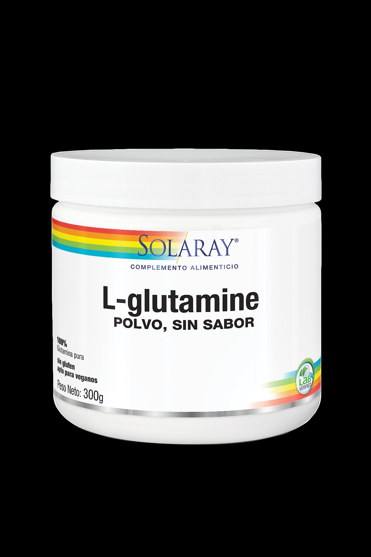 Polvo de L-Glutamina Solaray 300g – Recuperación Muscular y Salud Intestinal