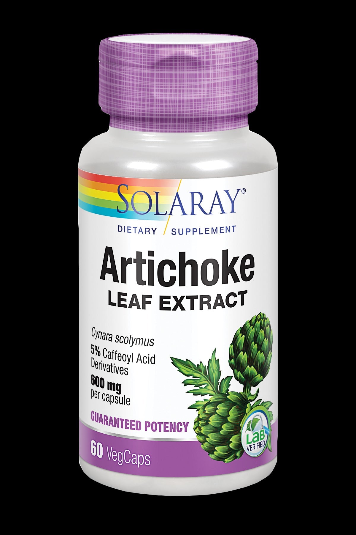 Alcachofa Solaray 60 Cápsulas 600 mg Extracto Natural