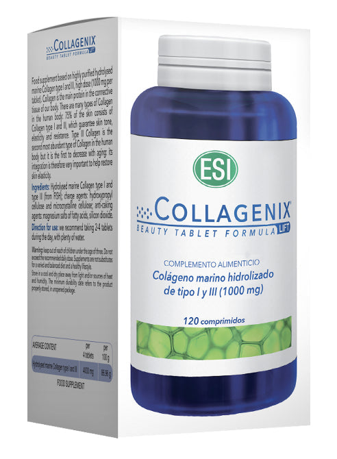 Collagenix 120 comprimidos de colágeno marino para piel radiante