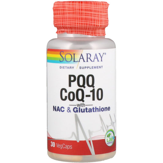 Suplemento Antioxidante PQQ y CoQ10 Solaray 30 Cápsulas Premium