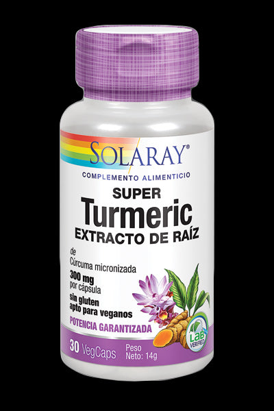 Cúrcuma Micronizada Super Turmeric Solaray 30 Cápsulas Alta Absorción