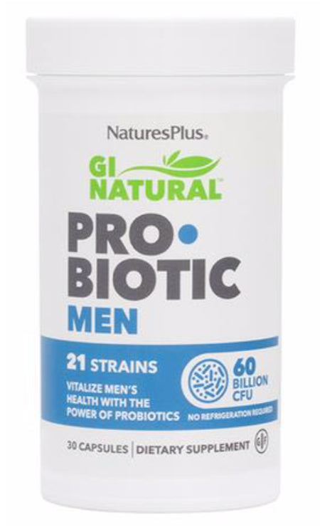 Probiótico Natural para Hombres GI Natural - 30 Cápsulas Potentes