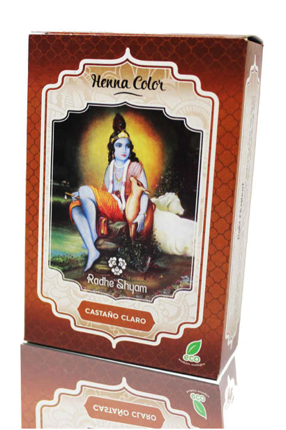 Henna Castaño Claro Radhe Shyam 100g Coloración Natural