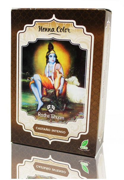 Henna Castaño Intenso de Radhe Shyam – 100g Coloración Natural