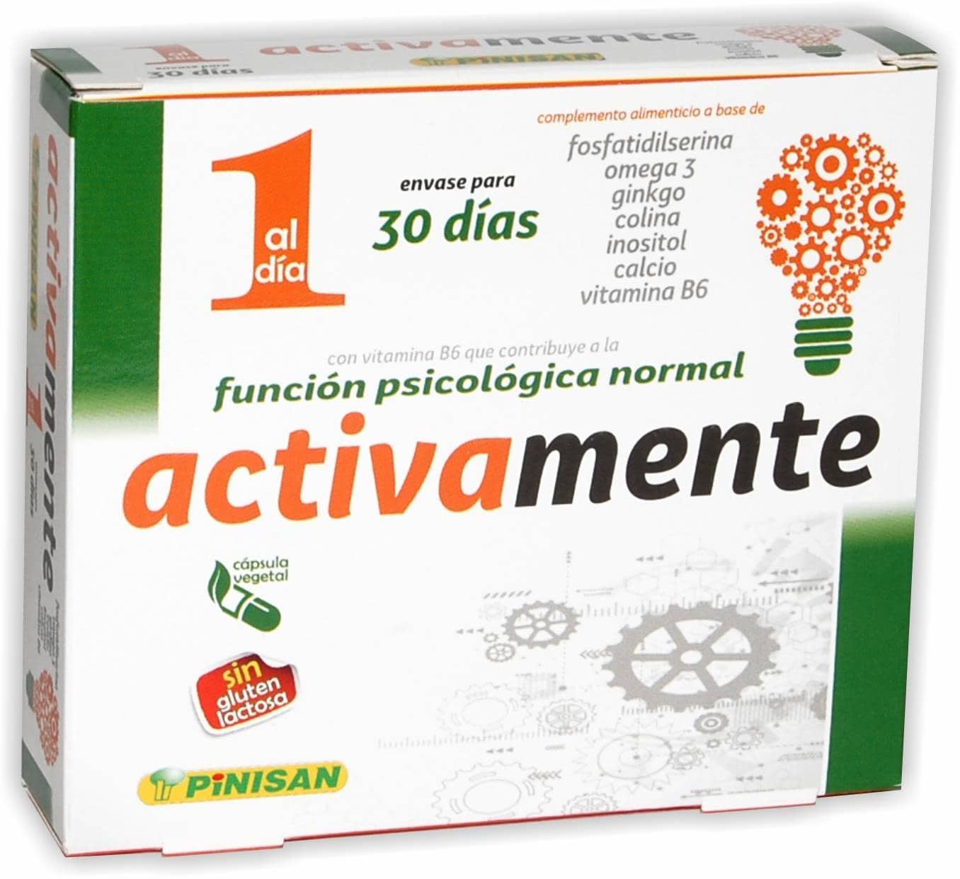 Activamente Pinisan 30 Cápsulas Suplemento Intelectual con Omega-3