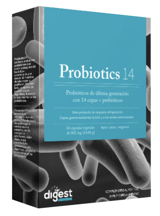 Probiotics14 Herbora 30 cápsulas 14 cepas probióticas 25 mil millones CFU