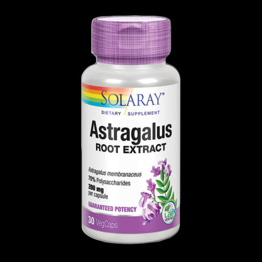 Extracto de raíz de Astrágalo Solaray 30 cápsulas antioxidantes
