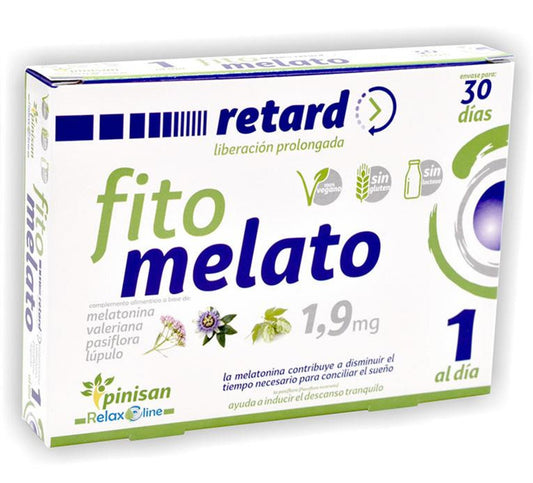 Fito Melato Retard 1,9 mg con Pasiflora, Valeriana y Lúpulo - 30 cápsulas