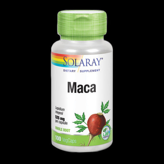 Maca Solaray 525 mg - 100 Cápsulas Energía y Vitalidad
