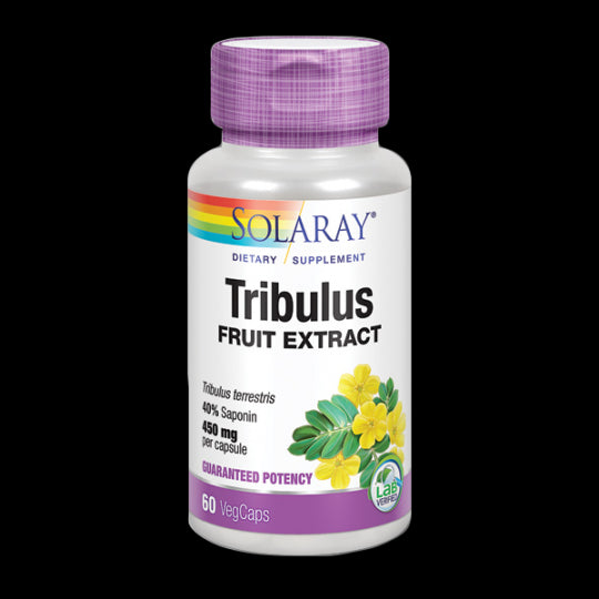 Tribulus Solaray 60 cápsulas – Energía, libido y fuerza natural