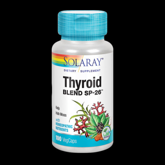 Suplemento Solaray Thyroid Blend 100 Cápsulas de Kelp