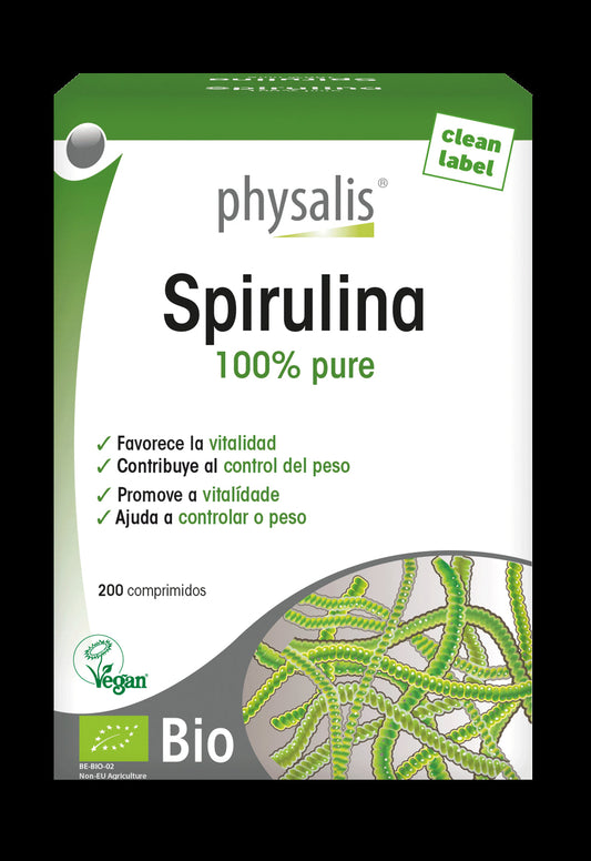 Spirulina Physalis 200 comprimidos vitalidad y control de peso