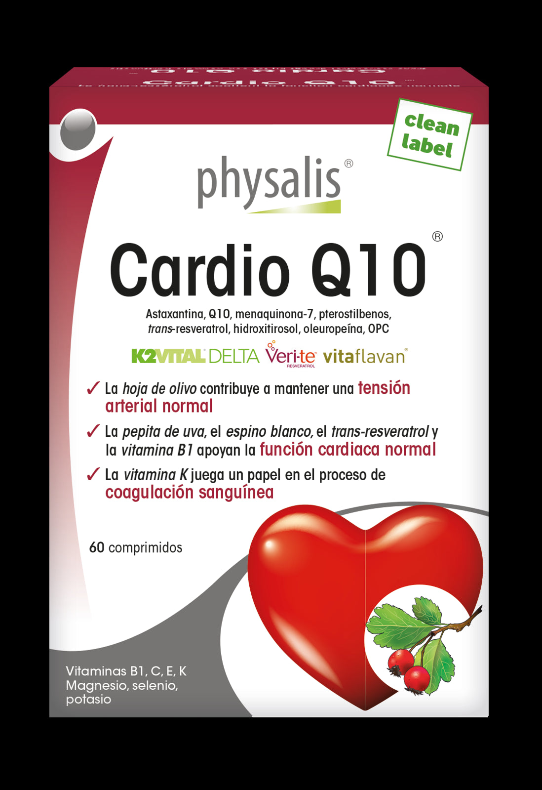 Cardio Q10 Physalis 60 cápsulas para salud cardiovascular y energía