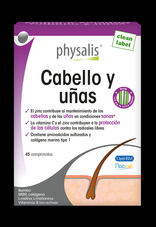 Complejo Nutricional Physalis para Cabello y Uñas, 45 comprimidos