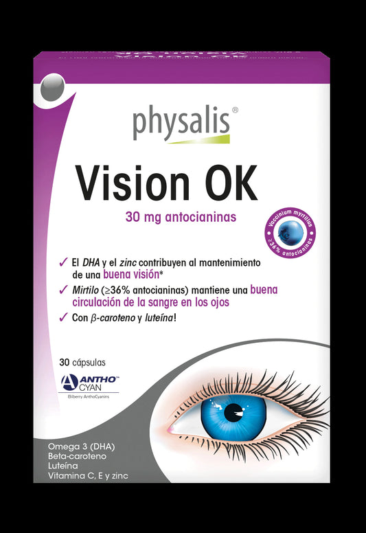 Suplemento Vision OK Physalis 30 Cápsulas para Salud Ocular