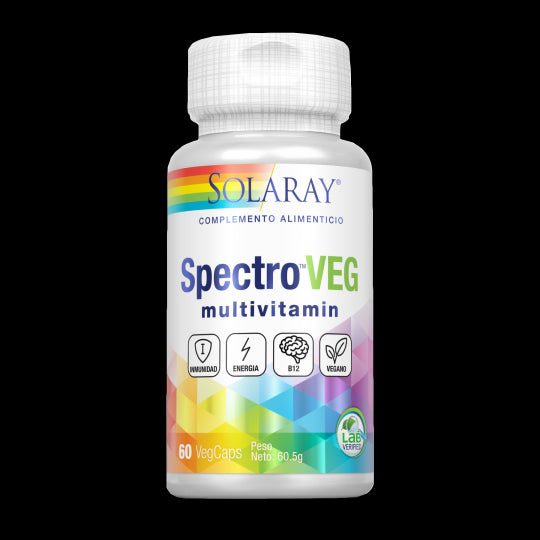 Spectro Multi-Vita-Min de Solaray, 60 cápsulas multinutrientes para bienestar
