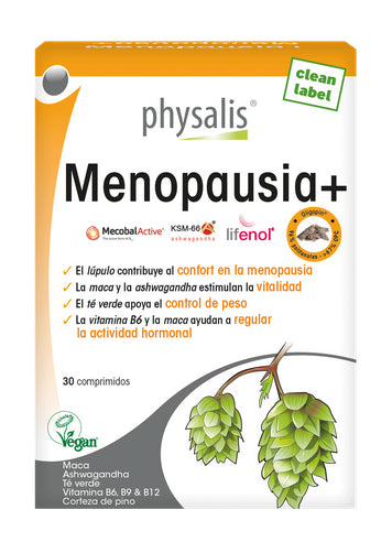 Menopausia+ de Physalis: 30 comprimidos para bienestar hormonal