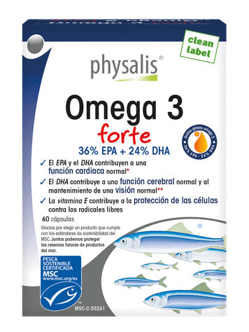 Omega 3 Forte Physalis 60 Perlas Alta Concentración EPA DHA