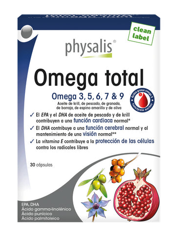Omega Total Physalis 30 perlas Omega 3-6-9 suplemento premium
