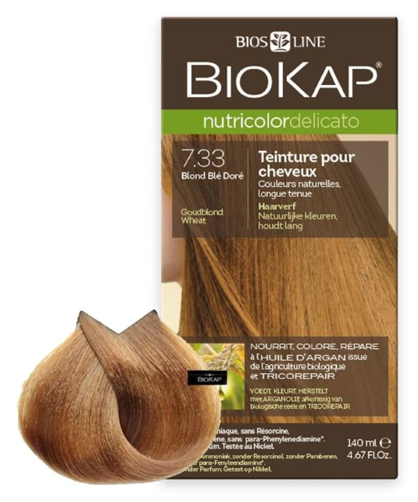 Biokap Nutricolor Delicato Rubio Trigo Dorado 140 ml - Coloración sin amoniaco