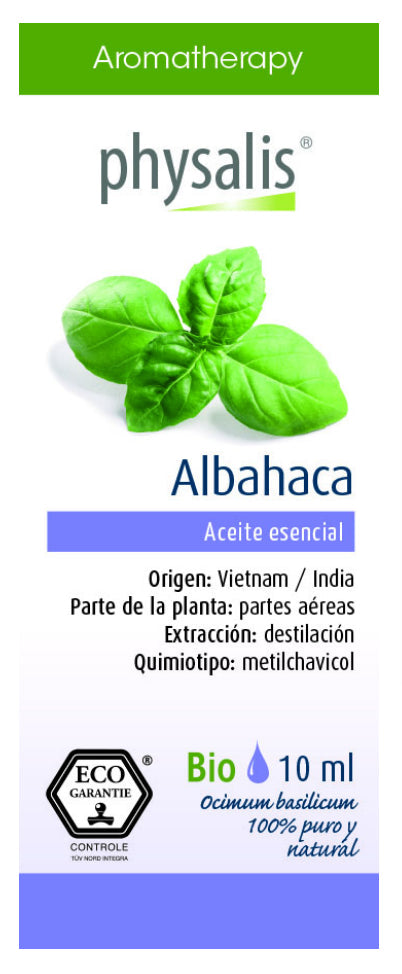 Aceite esencial aromático de albahaca puro 10 ml Physalis