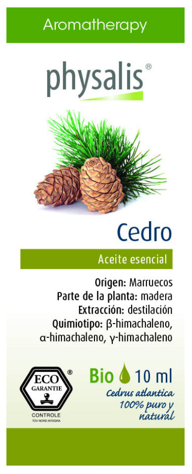 Aceite esencial de cedro puro 10 ml – Physalis, aroma terapéutico