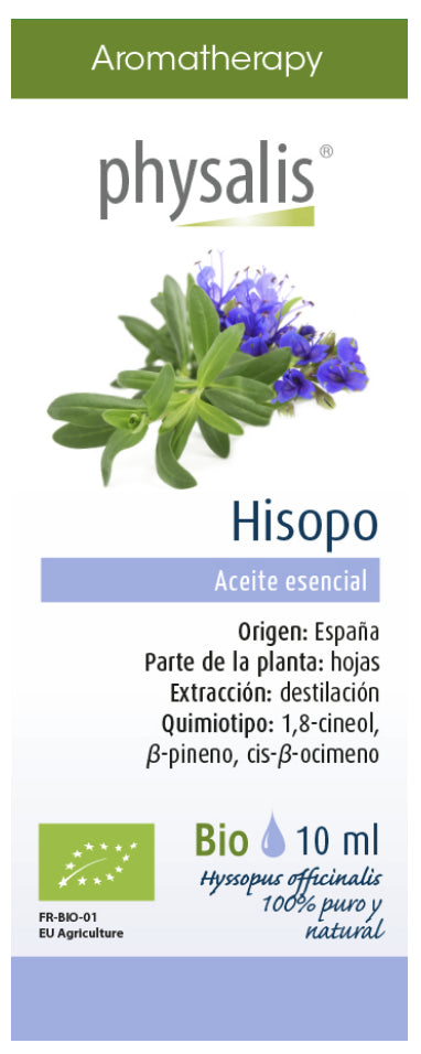 Aceite esencial de hisopo puro, 10 ml, alivio respiratorio