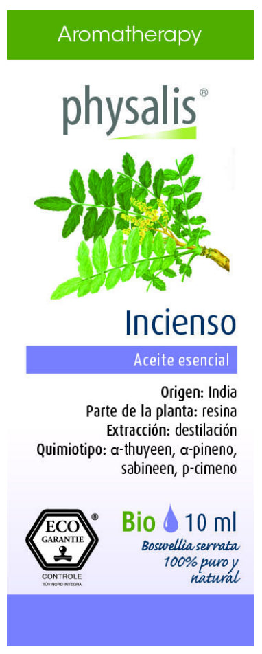 Aceite esencial de incienso puro Physalis 10 ml aroma relajante