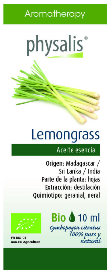 Aceite esencial de Lemongrass puro 10 ml Physalis aromático
