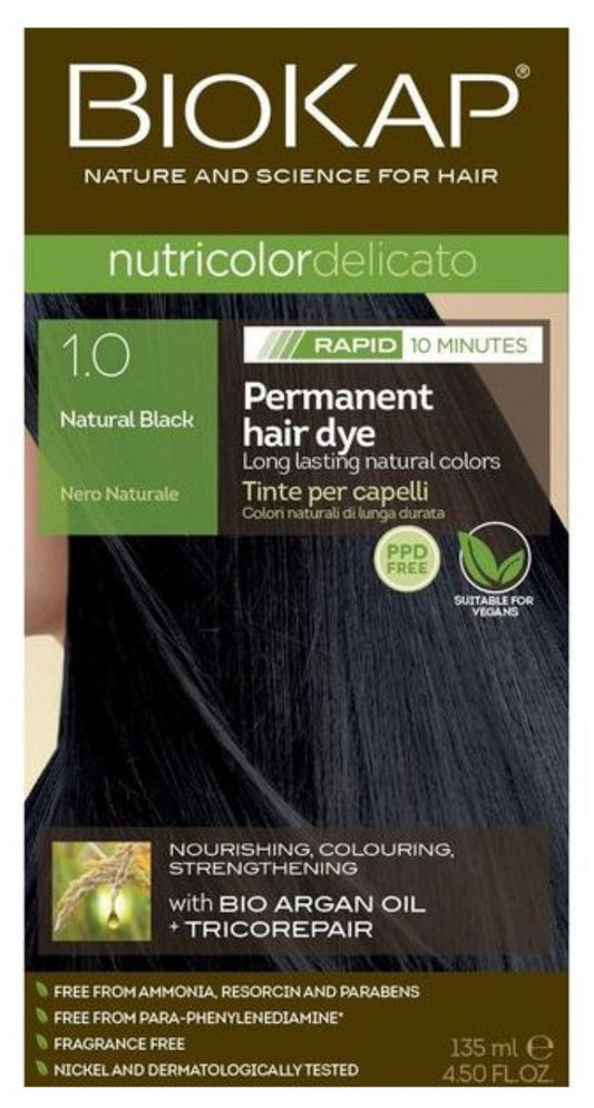 Biokap Nutricolor Delicato Rapid 1.0 Tinte Negro Natural 135 ml
