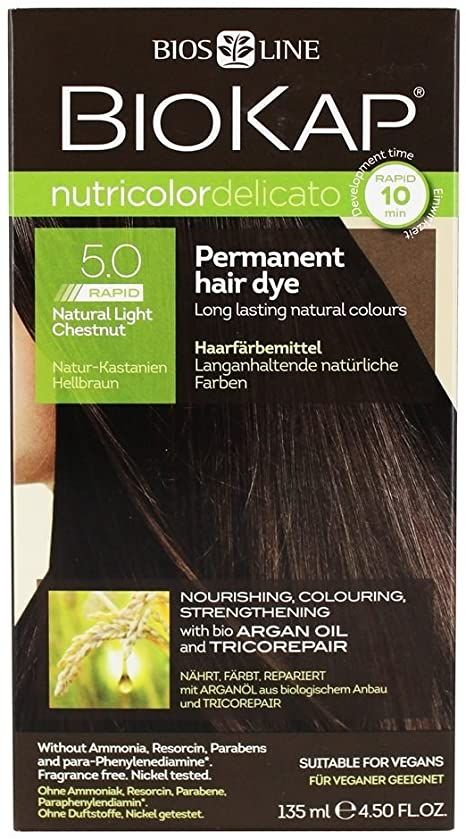 Tinte Nutricolor Delicato Rapid 5.0 Castaño Claro 135ml - Biokap