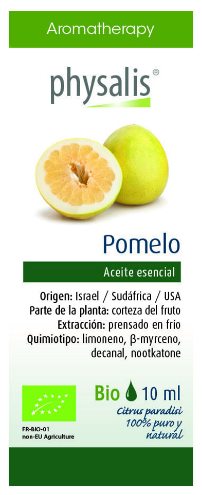 Aceite esencial de pomelo Physalis 10 ml, aroma revitalizante y purificador