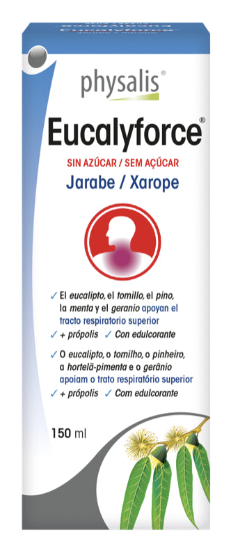 Eucalyforce Jarabe Sin Azúcar con Propóleo y Aceites Esenciales – 150 ml