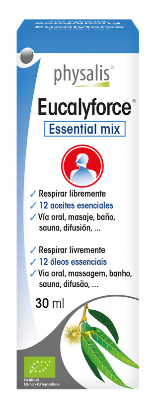 Mezcla esencial Eucalyforce de Physalis 30 ml para respiración