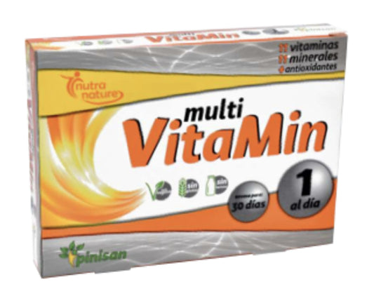 Multivitamínico Pinisan 30 Cápsulas Energía y Vitalidad Completa
