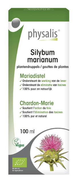 Tintura de Cardo Mariano Physalis 100 ml, apoyo hepático puro
