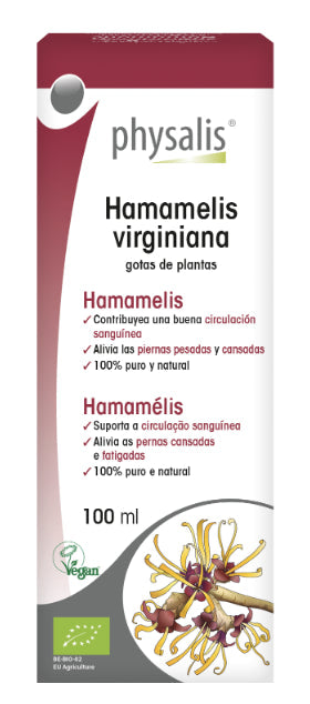 Tintura de Hamamelis 100ml Mejora Circulación y Alivia Piernas Pesadas