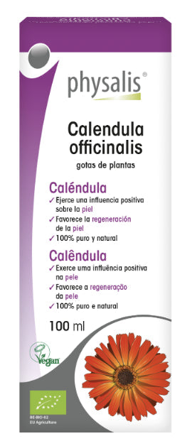 Tintura de Caléndula Orgánica Physalis 100 ml para piel radiante