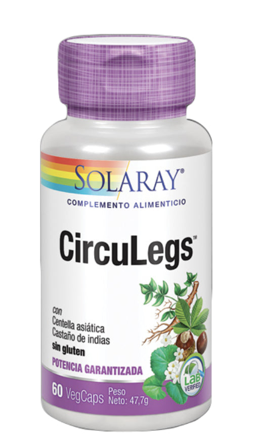 CircuLegs Solaray 60 Cápsulas para Piernas Cansadas y Varices